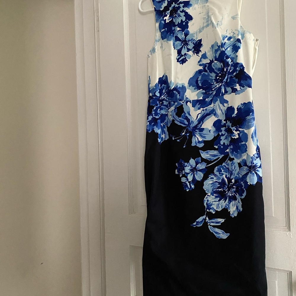 Anthropologie, Blue Floral Print, NWOT, Dress